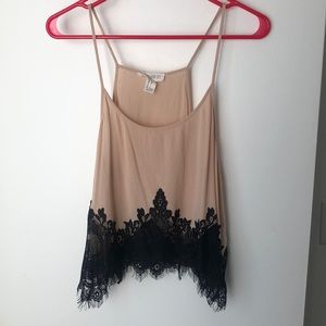 Eyelash lace tank